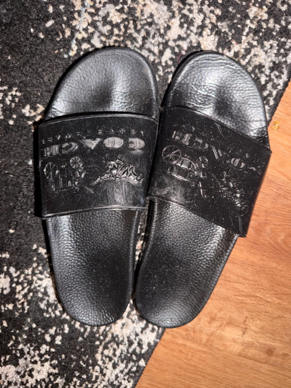 Coach womens black Slide Sandals - Picture 3 of 8